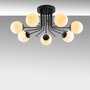 Opviq Daisy-147-AV Lámpara de araña industrial escandinava negra